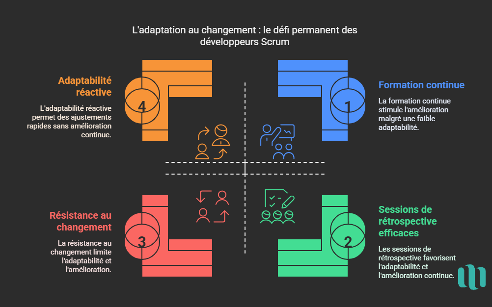 L'adaptation au changement - le défi permanent des développeurs Scrum