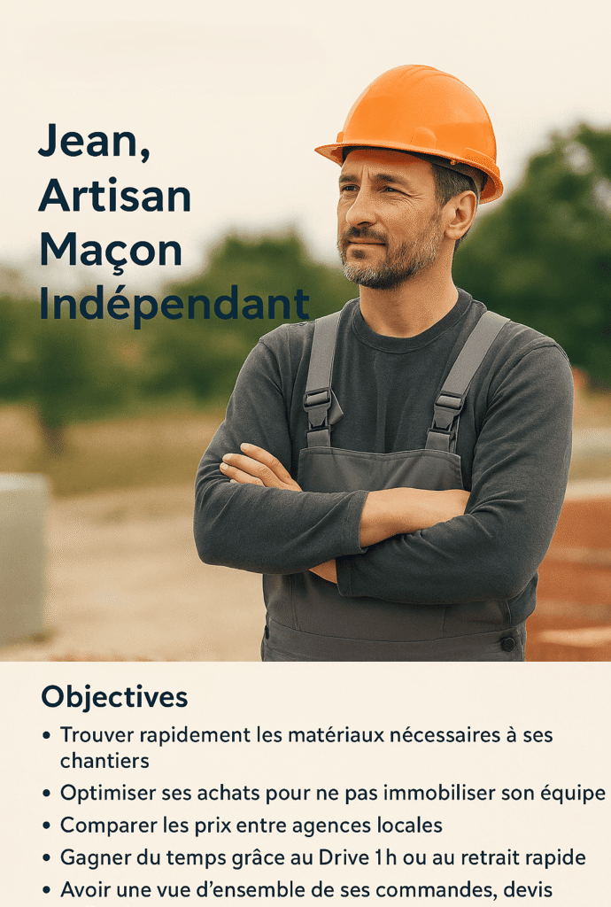 user persona Chausson materiaux