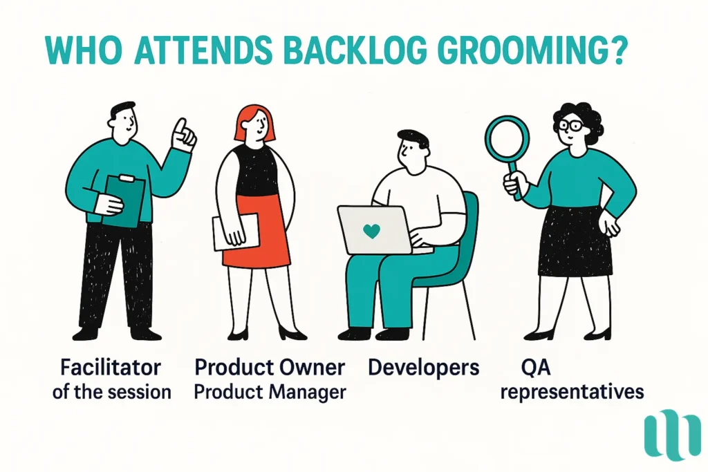 Qui assiste aux réunions de backlog grooming