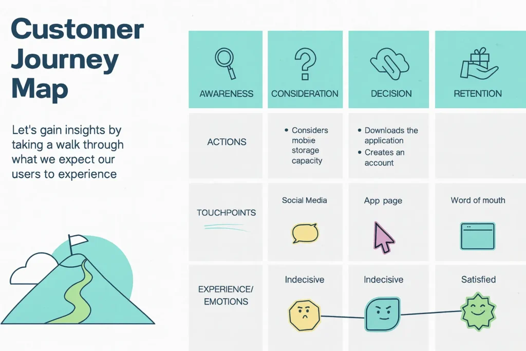 template de customer journey map