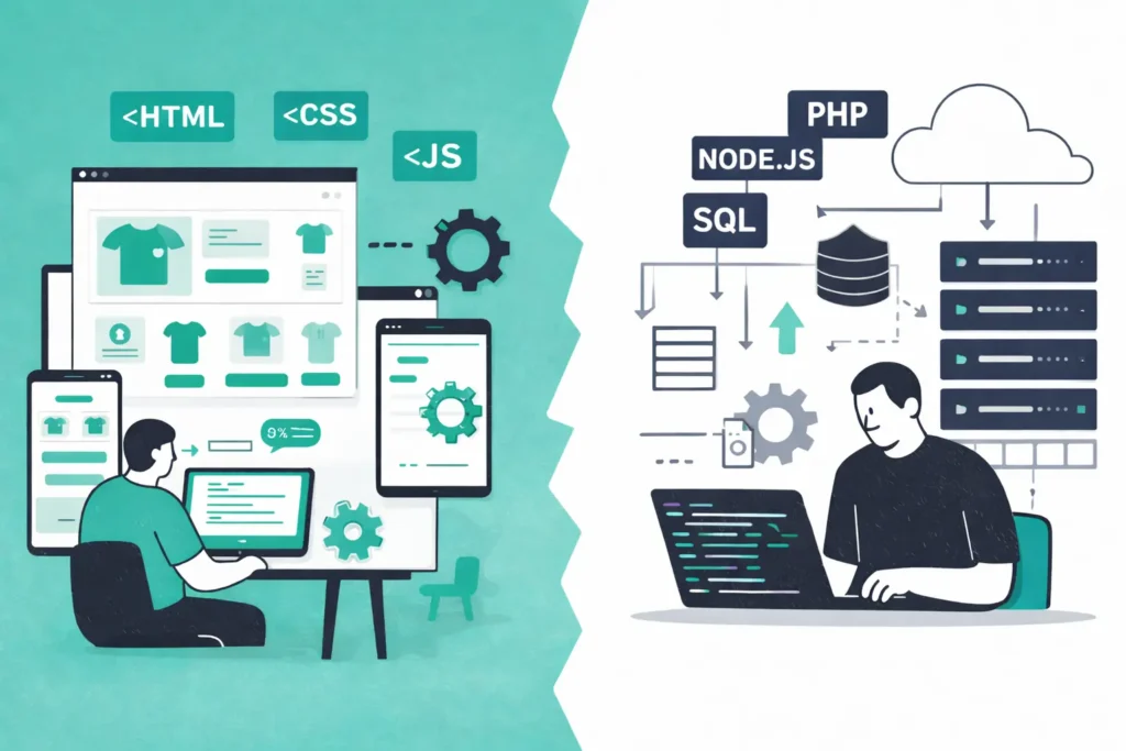 Backend vs frontend - comprendre les différences fondamentales en développement web