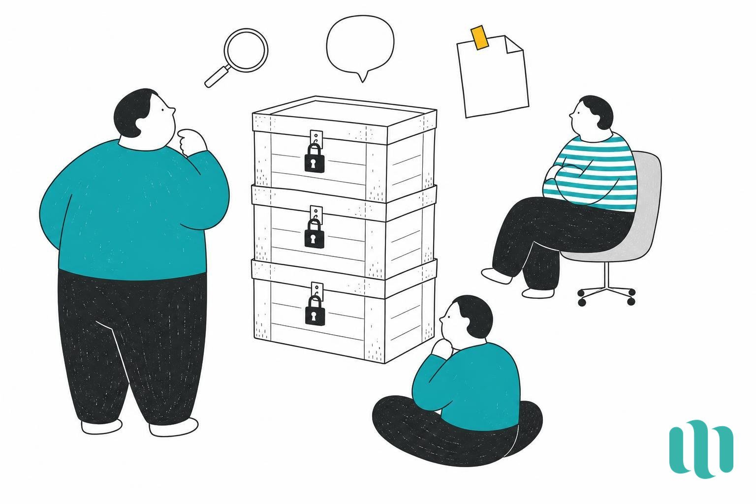 des caisses empilées que personne n'ouvre