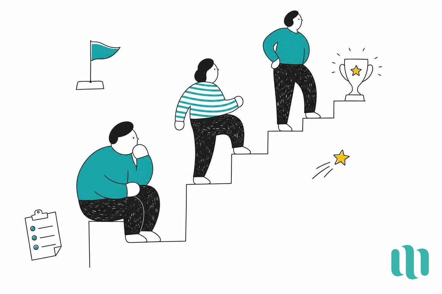 gravir les marches d'un parcours professionnel