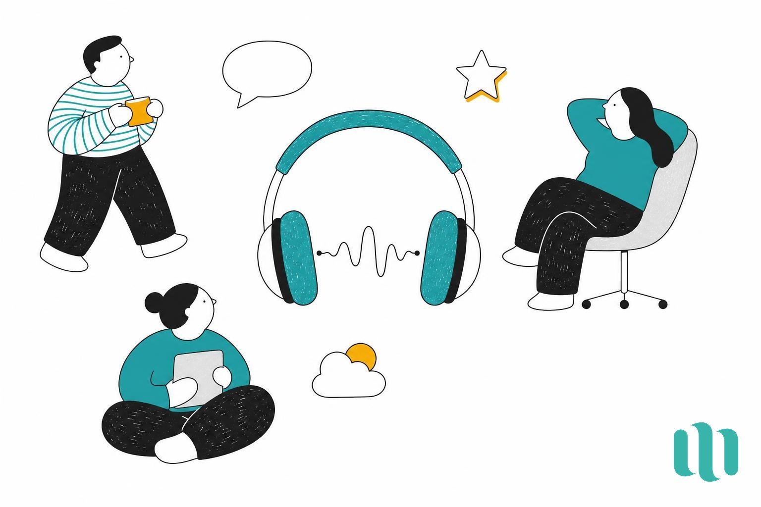 un casque d'écoute