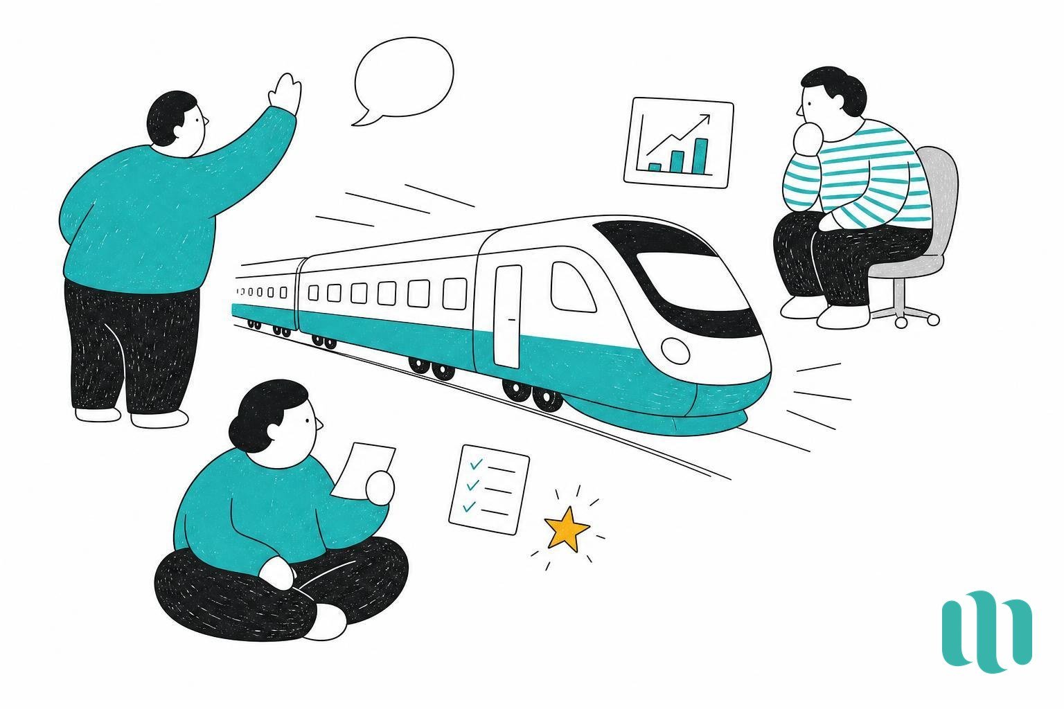 un train qui part sans attendre