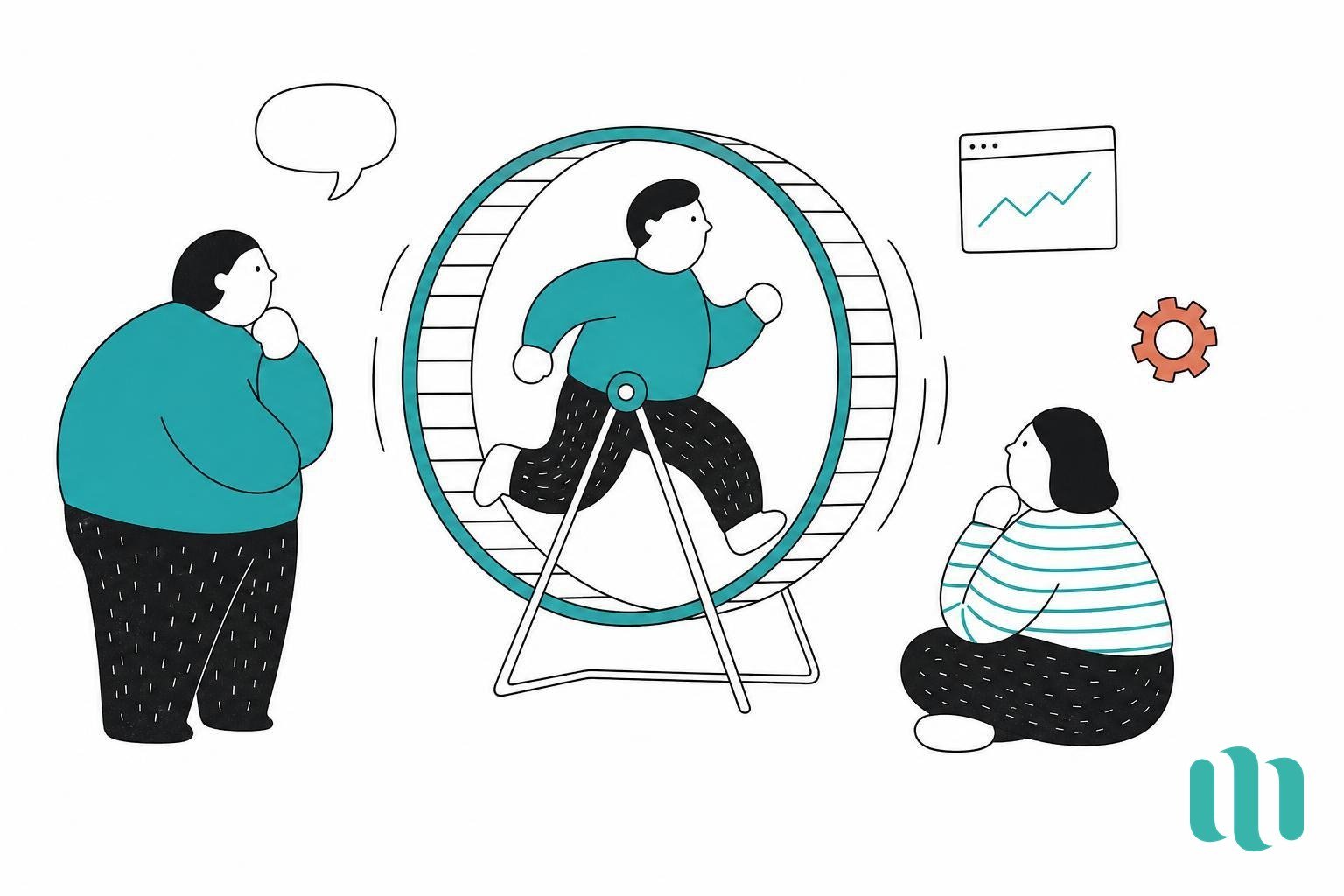 une roue qui tourne dans le vide